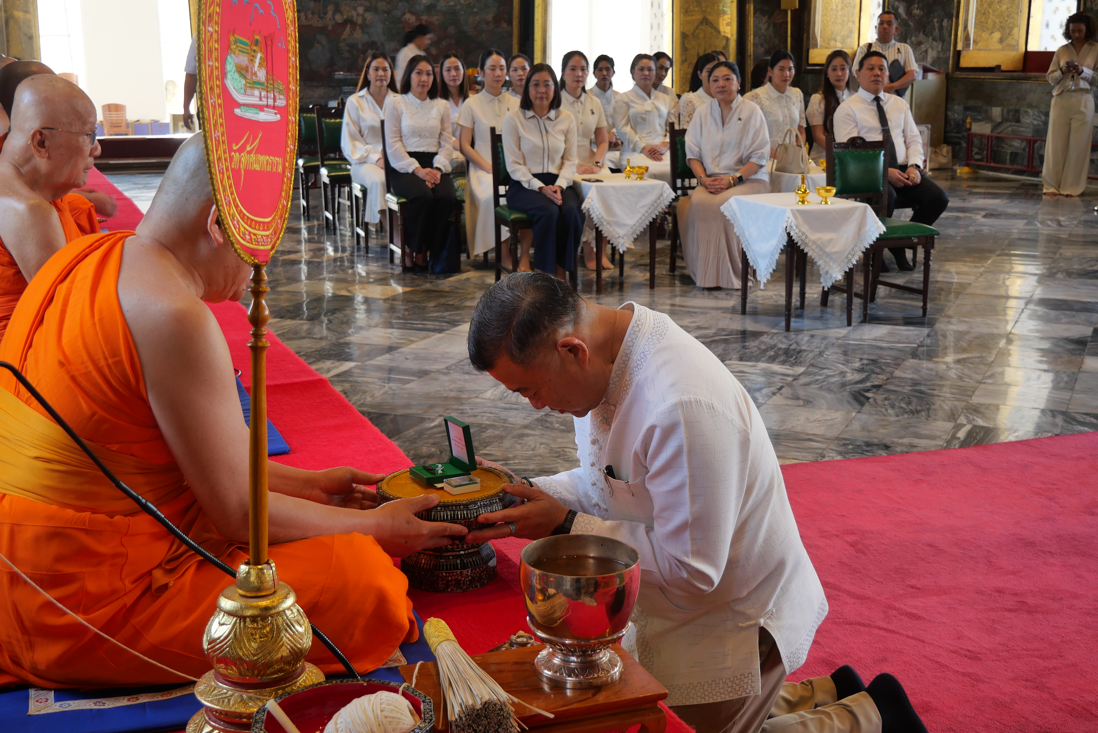 title - ปลัดกระทรวงเกษตรและสหกรณ์ พร้อมด้วยคณะผู้จัดเตรียมงานพระราชพิธีพืชมงคลจรดพระนังคัลแรกนาขวัญ ประจำปี ๒๕๖๙ ทำบุญถวายผ้าไตรและเครื่องไทยธรรม